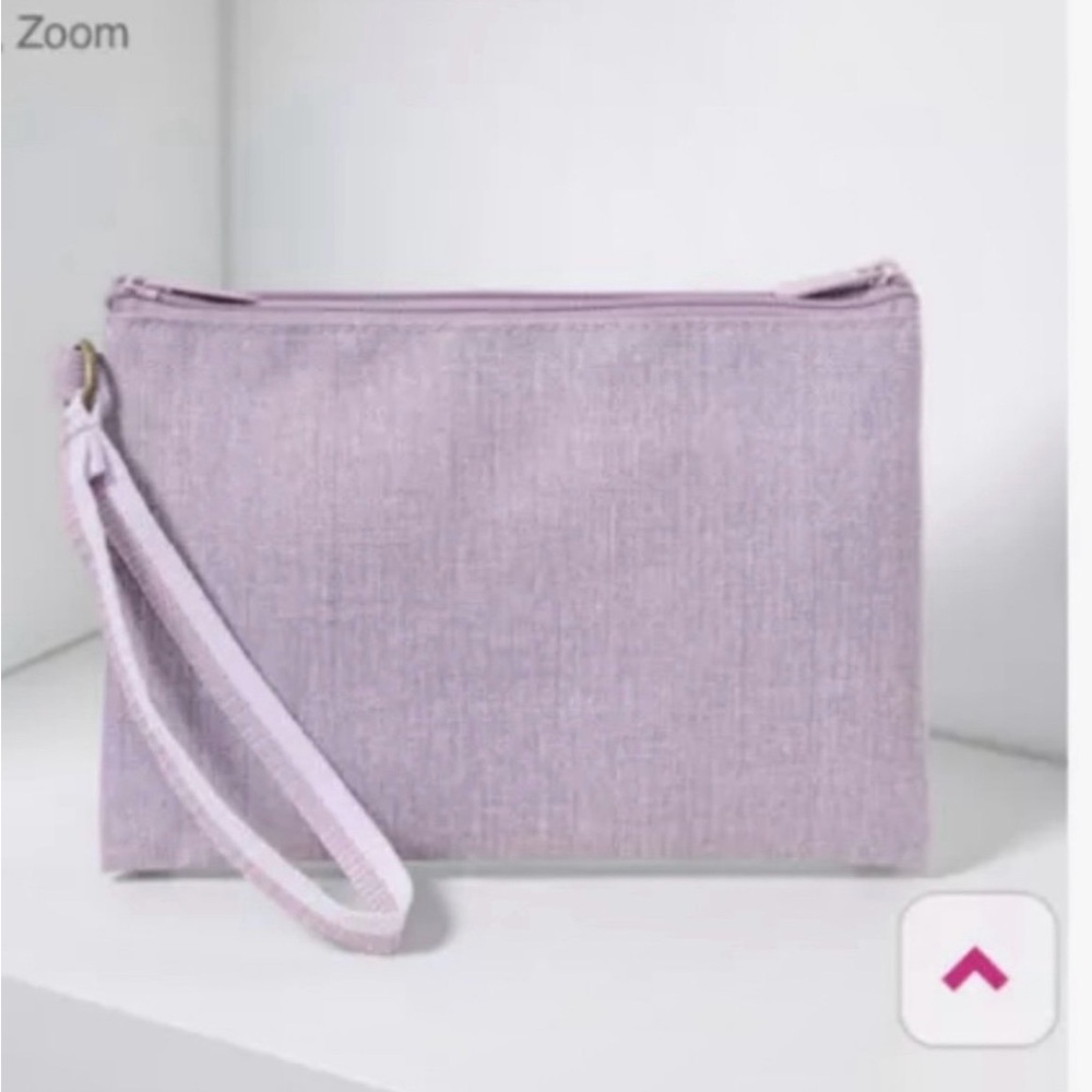 ThirtyOne Double Take Wristlet Pouch Purple Crosshatch
